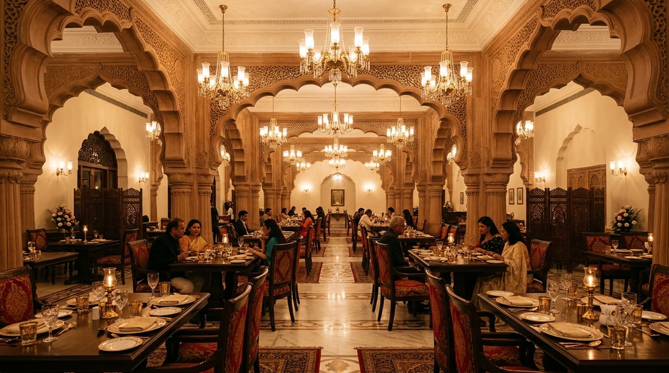 Naushijaan Restaurant luxury Mughlai dining hall in Hazratganj, Lucknow