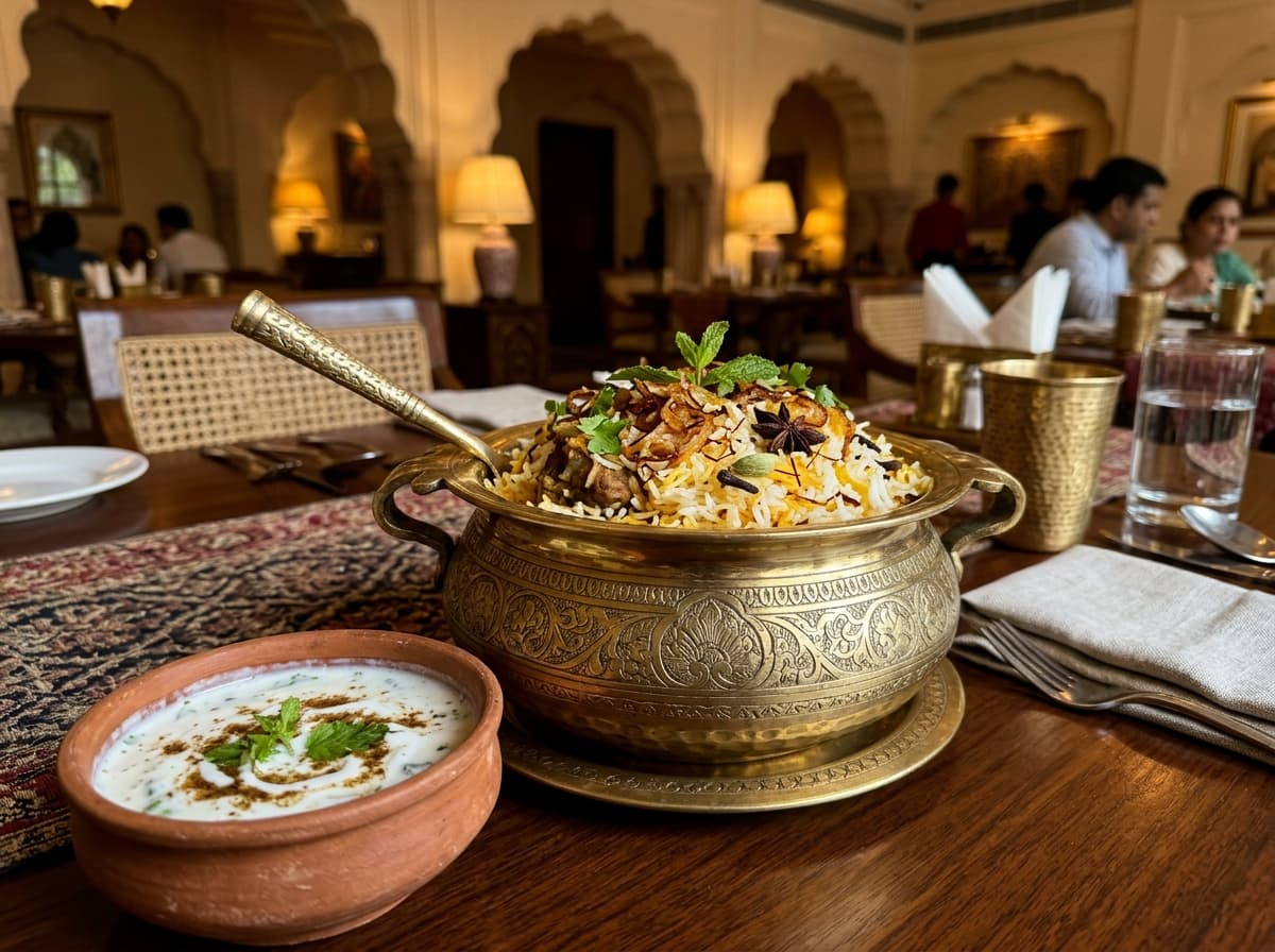 Lucknowi Biryani at Naushijaan Restaurant Lucknow